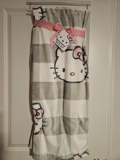 Hello Kitty Grey and White Striped Throw Blan...