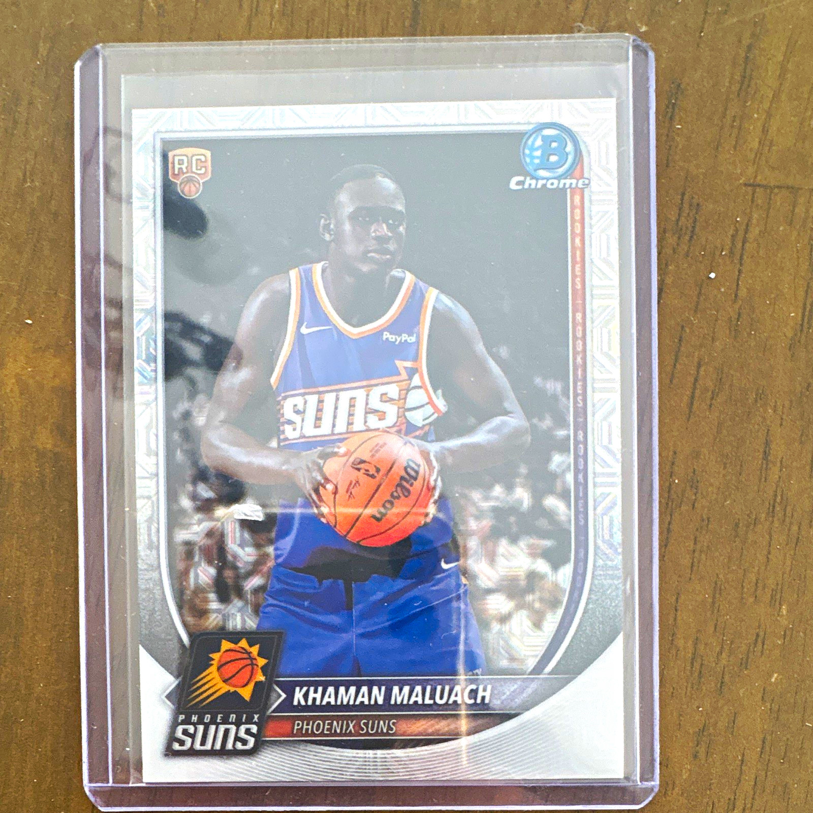 Topps 2025-26 Bowman Chrome Khaman Maluach RC Mojo Refractor #BCV-10 Suns