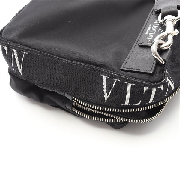 Valentino Men's Shoulder Bag Nylon Black Compact Used Authentic thumbnail 7