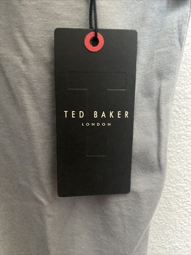 NEW Ted Baker Men's T Shirt XL Short Sleeve Crew Neck NWT $42.00 Grey - Picture 6 of 9