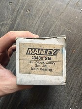 Manley 33430 Std Small Block Chevy Small Journal Main Bearing Set Vintage Nos