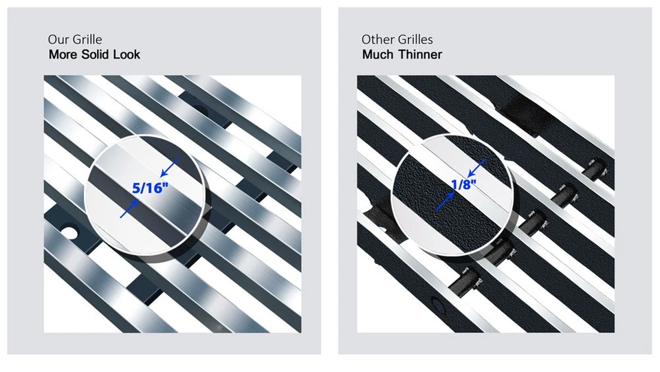 Se adapta a Chevy Blazer 1969-1972 camioneta C/K superior principal acero inoxidable cromo rejilla billet Foto 4 de 4