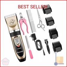 Sminiker Professional Rechargeable Cordless Dogs Cats Horse Grooming Clippers - 