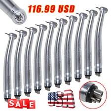 10 Pcs Burr Dental High Speed Turbine Handpiece Push 4Hole Fit NSK PANA MAX CE
