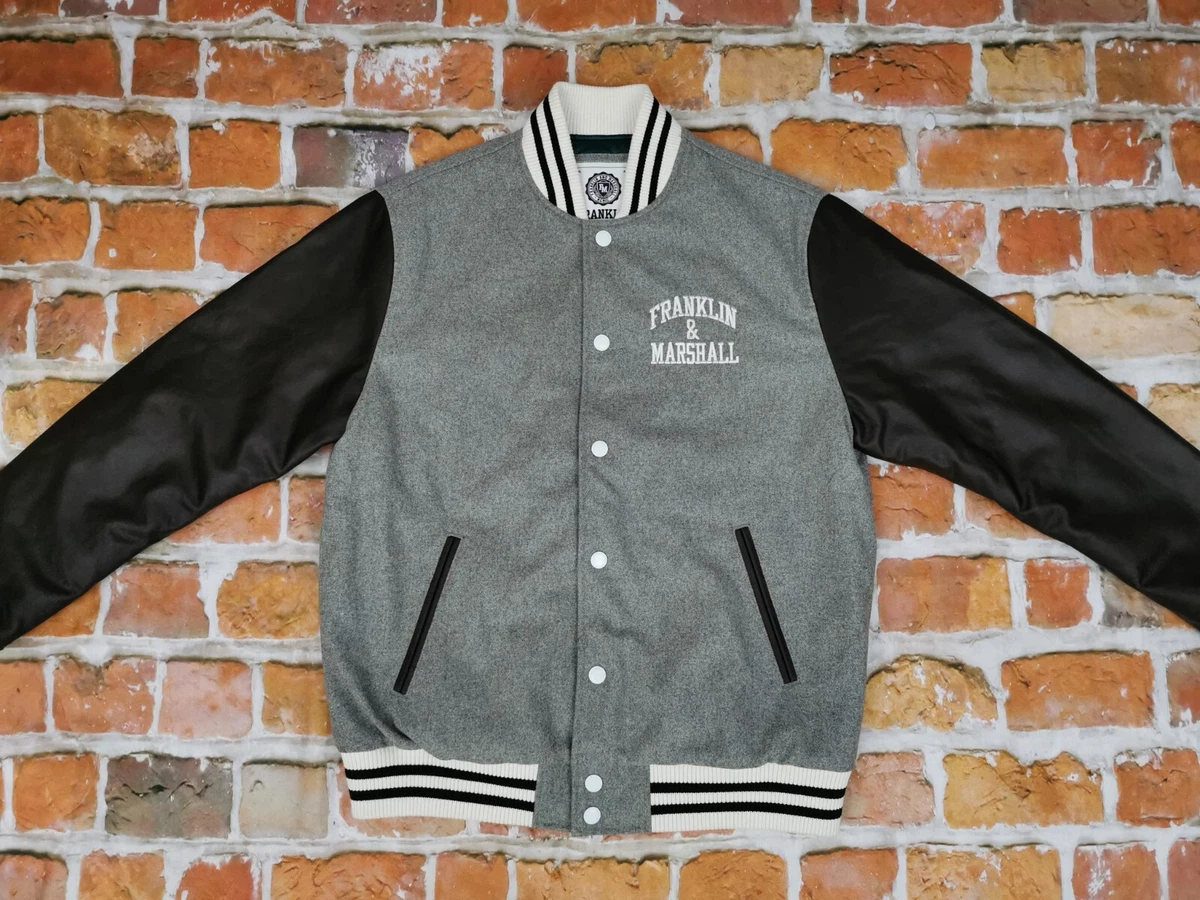 New Franklin And Marshall VARSITY College Jacket Grey Braun Casual