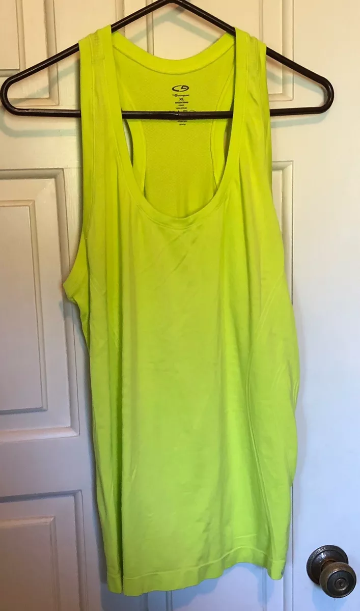 CHAMPION C9 LIME GREEN WORKOUT RUNNING TOP SIZE XL