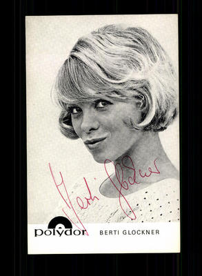 Berti Glockner Autogrammkarte Original Signiert ## BC 96028