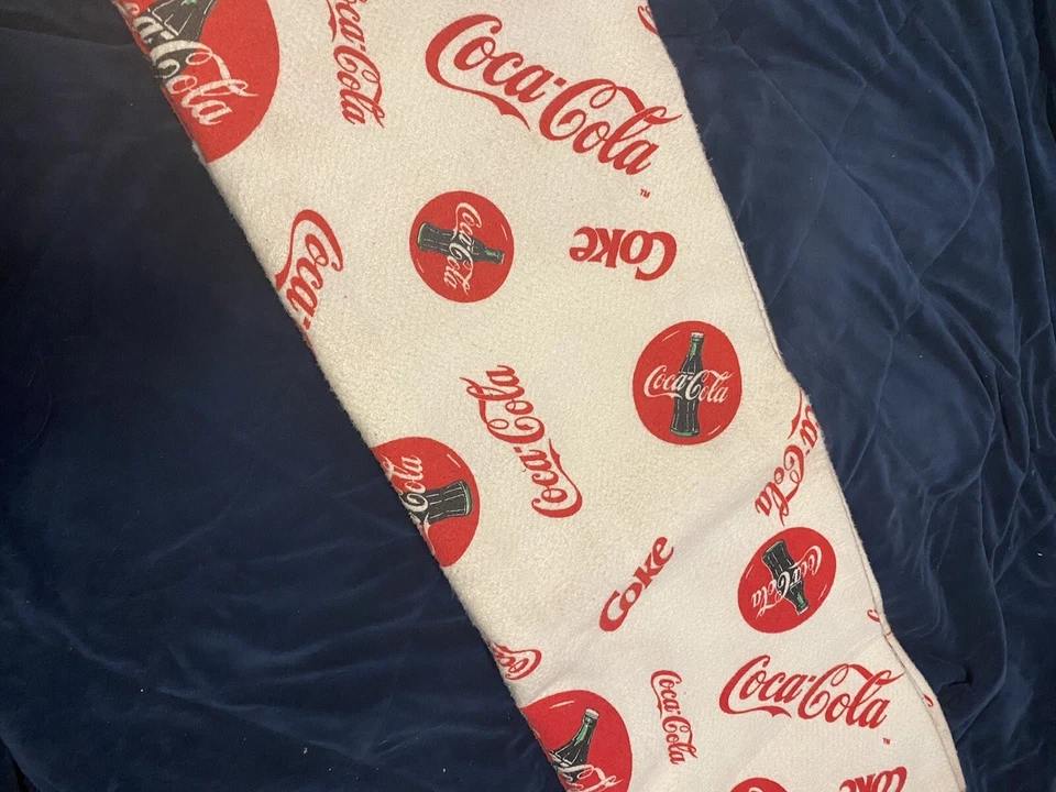 COCA COLA  Branded Top Bed Sheet, Tailgate Throw Blanket - Image 2 of 4