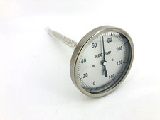 New REOTEMP Thermometer 0-140 F 5in Dial 12in Stem .25in Dia Incl Thermowell