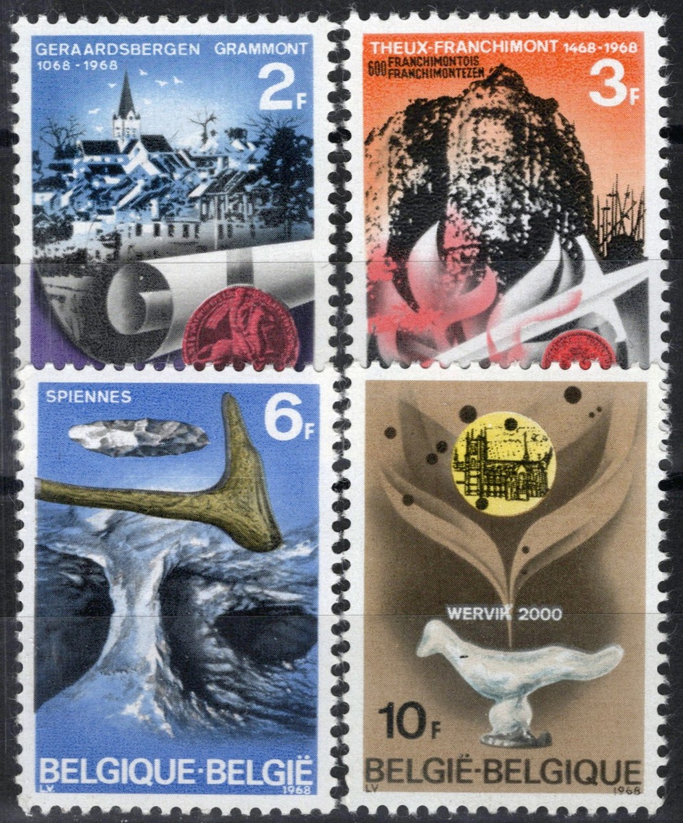 ZAYIX Belgium 700-703 MNH Historic Sites St. Medard's Church