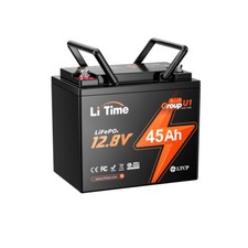 Litime 12v 45ah Lifepo4 Deep Cycle Battery For Camping Wheelchair-brand New