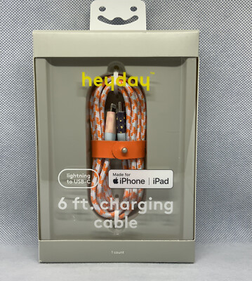 Heyday 6ft. Charging Cable USB-C To iPhone/iPad Charging Cable -NEW/SEALED