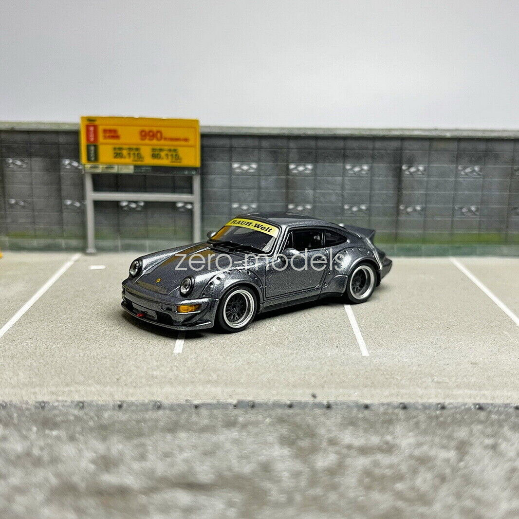 CMModel 1/64 Scale Porsche 911 RWB 964 Grey Diecast Car