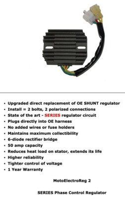 Ducati M2 M2S M2R M4 M4R M4RS Motolectric SERIES/Phase-Control Voltage Regulator