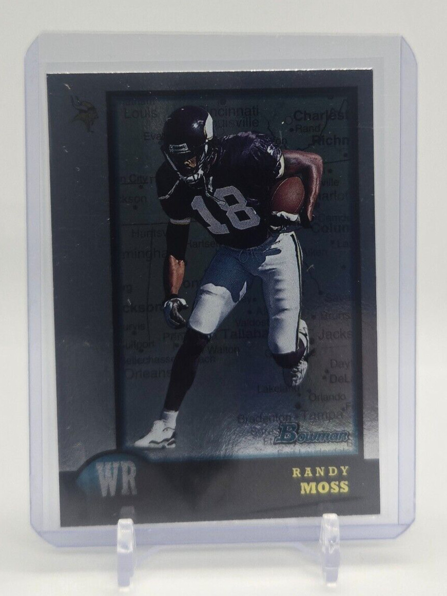 1998 Bowman Chrome Randy Moss Interstate Parallel Rookie Card