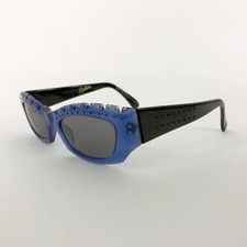   80s Vintage Claude Montana pinhole Sunglasses France blue Alain Mikli 90s 70s