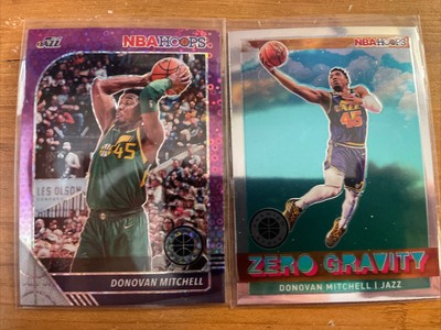 2019-20 NBA Hoops Premium Stock Donovan Mitchell Purple ...