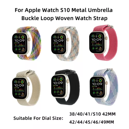 Lazo deportivo de nailon para Apple Watch Series 10 9 8 7 6 5 SE correa de tela pulsera deportiva - Imagen 5 de 68