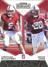 2019 Panini Contenders Draft Tickets Legacy #20 B Love/C McCaffrey Cardinals