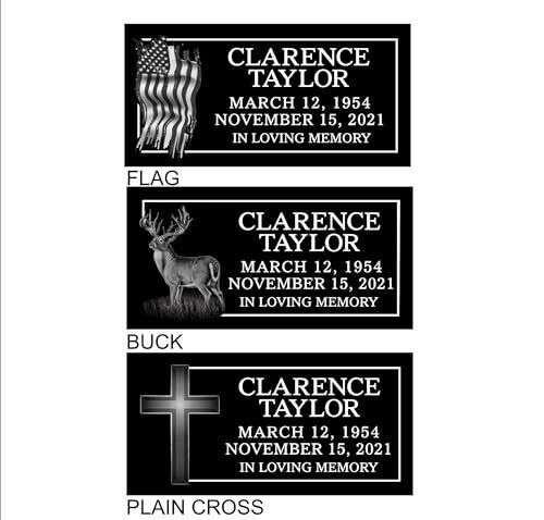 Granite cemetery marker - monument grade granite. Multiple design options 16x8 - Picture 2 of 8
