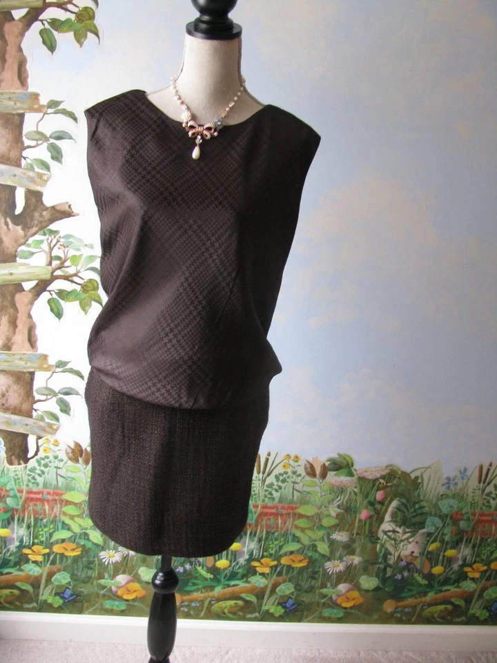 2b Rych Size 4  Runway Women's Brown Blouson Sleeveless Dress  New - Image 2 of 4