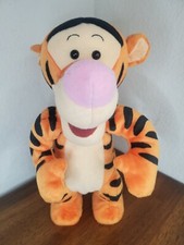 Disney Talking Bouncing Tigger Toy Jumping Head Twisting Orange Plush Pooh Vtg 