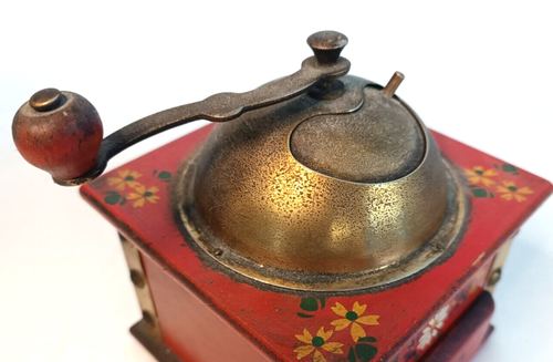 Très beau moulin à café ancien décoré - Imagen 6 de 11