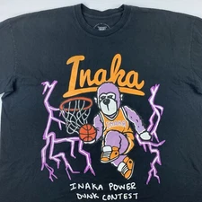 Inaka Power Dunk Contest Bear T-Shirt Mens 2XL Streetwear Basketball Lightning