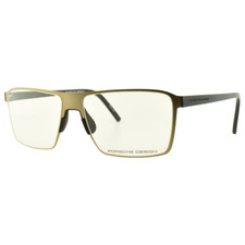 NEW  PORSCHE P8309 C Gold Rectangle Full Rim Mens Optical Frame Eyeglasses
