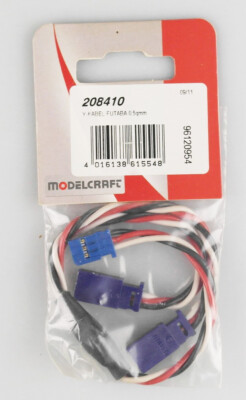 MODELCRAFT 208410 Y-Kabel, 2 x Futaba Stecker, 1x Futaba Buchse 0,5mm², OVP, neu