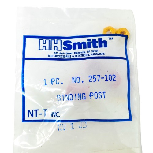 HH Smith 257-102 Insulated Binding Post, Gold Plated Brass, Red - Picture 5 of 8