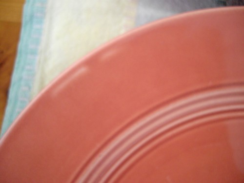 Platos Fiesta Vintage Homer Laughlin Arlequín ROSA 9 1/4" ~ Juego de 4 ~ - Imagen 6 de 13