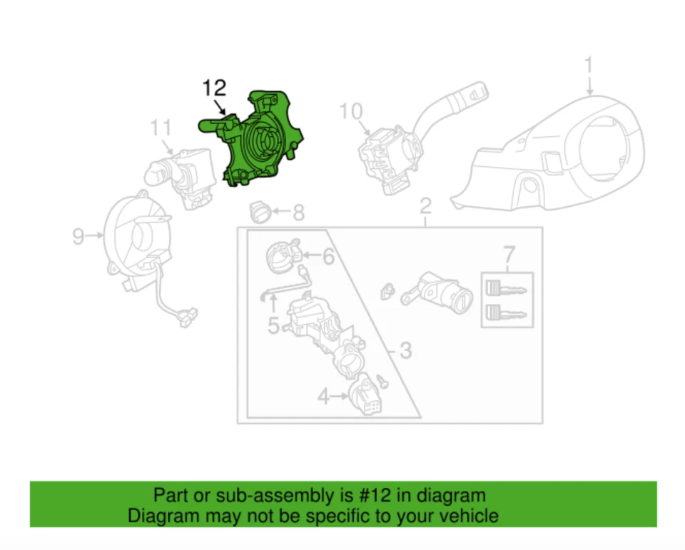Volante cable resorte reloj para Mazda 6 GJ6E-66-1B1A 2006-2007 Foto 2 de 2