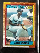 FRANK THOMAS #414 1990 TOPPS ROOKIE Card - In acrylic case