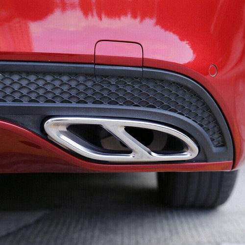 Dual Exit Sport Tuning Exhaust Tip Covers For Mercedes GLC 250 300 350 2016-2019 - Bild 12 von 12