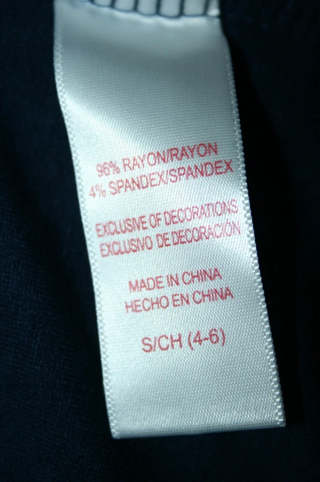 Josie Natori Womens Navy Blue Long Sleeve Top SZ S - Image 4 of 4