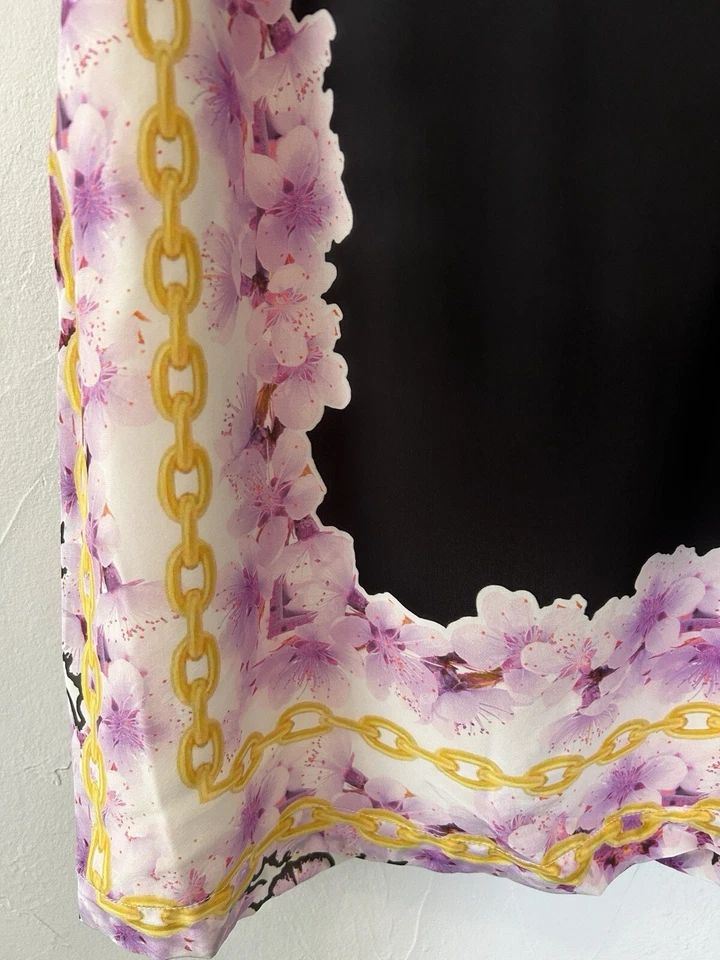 Vestido Clase ROBERTO CAVALLI Hasta la Rodilla Cinturón Mezcla Seda It 40 EE. UU. 6 Foto 2 de 4