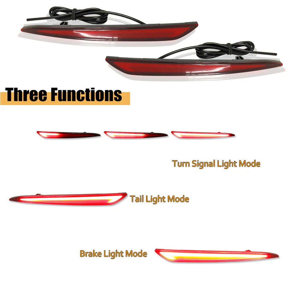 Luces LED de señal de freno reflector de parachoques trasero para Ford Fusion/Mondeo 2013~2018 Foto 2 de 4