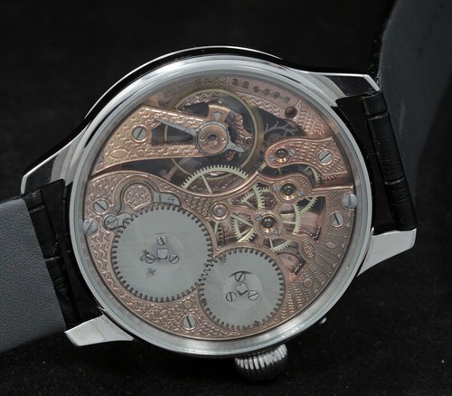 Wristwatch 1905 IWC Pocket Watch Movement Custom Engraving Skeleton Antique JP - Picture 5 of 9