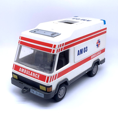 PLAYMOBIL * KRANKENHAUS * Rettungswagen AM 03 3925 (gebraucht - Scheinwerfer fehlt)
