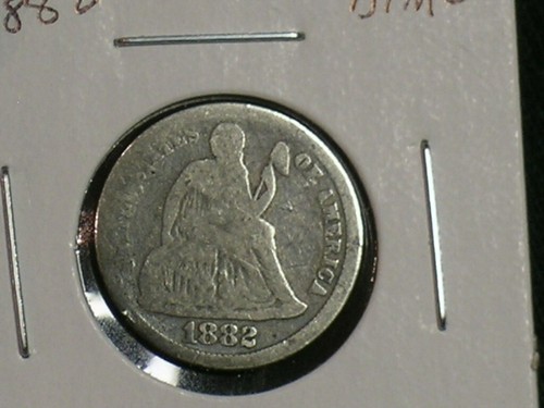 1882 Seated Liberty Dime - COMBINE SHIPPING AE9-1 - Picture 2 of 5