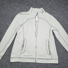Clique Womens Basic Jacket Gray Full Zip Pockets Stitching Mock Neck Xl New
