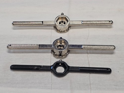 3 Hanson Hex Threading Die Dies Tap T Handle Wrench 1" - Picture 7 of 15