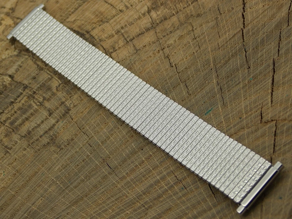 Correa de reloj Gilden de acero inoxidable NOS vintage 17,5 mm-21 mm expansión para hombre sin usar Foto 2 de 4