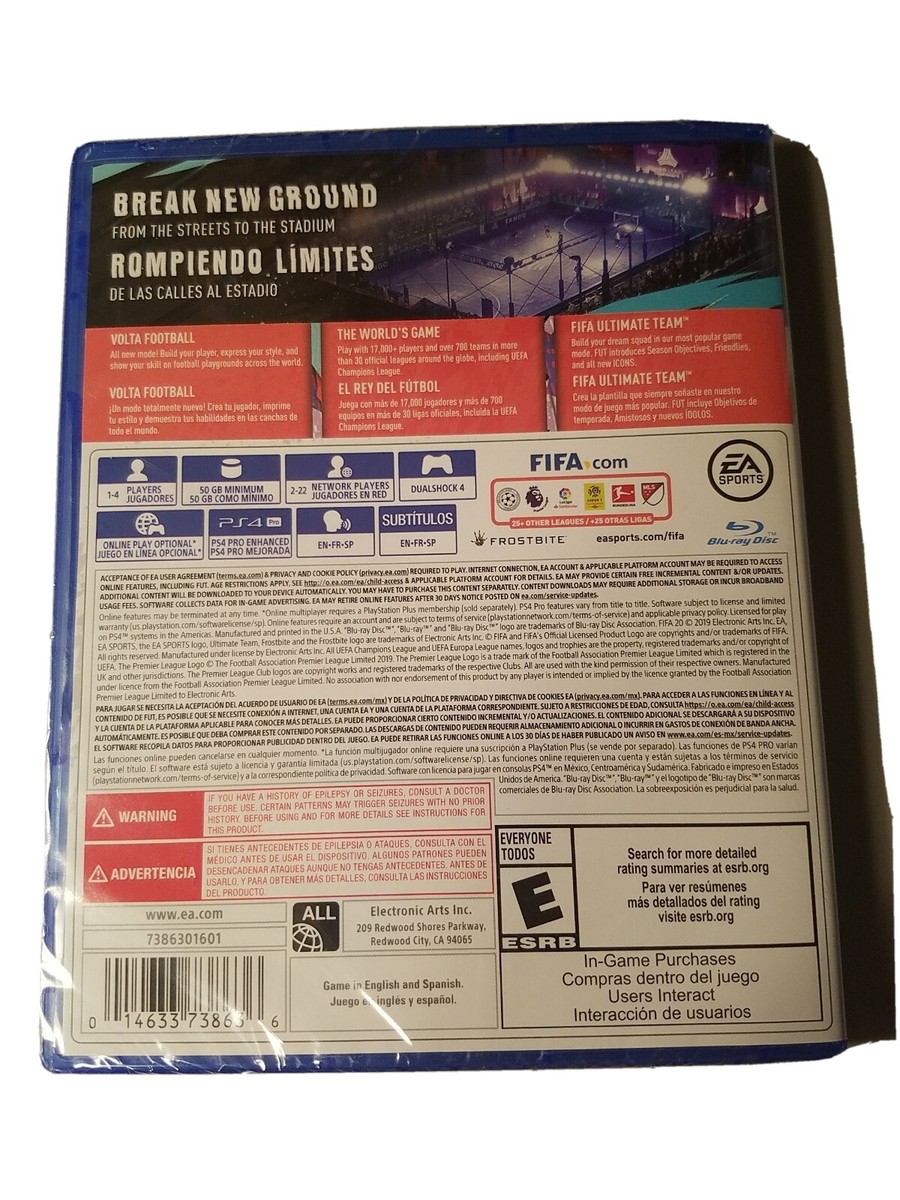 FIFA 20 Standard Edition PS4 (Brand New Factory Sealed US Version