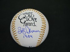 BOB DERNIER SIGNED BASEBALL WITH 
