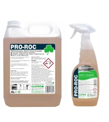 CLOVER Professional Heavy Duty Rapid COOKER OVEN HOB DEEP CLEANER Foam Spray Pro-Roc
