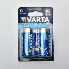 2 Pack - Varta High Energy D LR20 1.5V Alkaline Batteries - Best Before 12/2027
