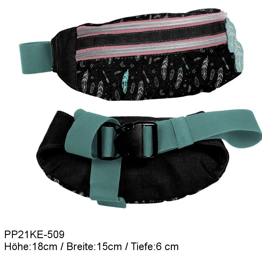 Gürteltasche Bauchtasche Hüfttasche Geldbörse für Kinder Feder Muster NEU