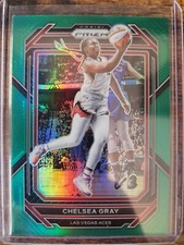 2023 Panini WNBA Prizm Chelsea Gray Green Holo Prizm #87 Las Vegas Aces